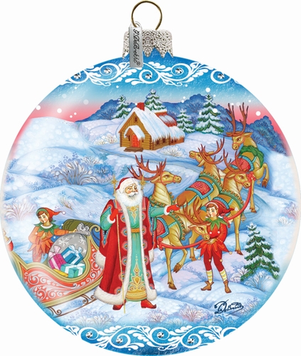 73843 Holiday Splendor Glass Beloved Courier 5.5 In. - Glass Ornament