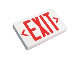 Hl0301b2rw Exit Sign White Case-housing Red Letters Battery