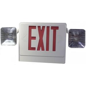 Hl04093gw Combo Exit-emergency Light White Case-housing Green Letters Battery -lead
