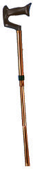 A74600 Folding Adjustable Bronze Cane With York Handle