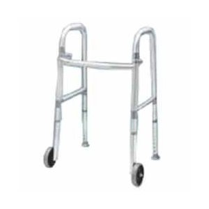 A84790 Fixed Wheel Dual Paddle Adult Walker With Glides