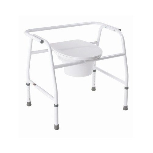 B35511 Extra Wide Bedside Steel Commode