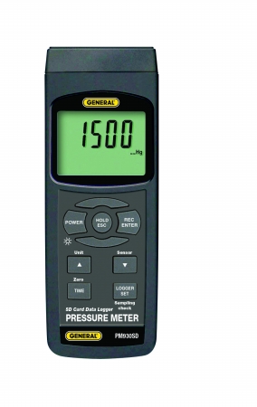 Pm930sd Pressure Meter With Excel-formatted Data Logging Sd Card