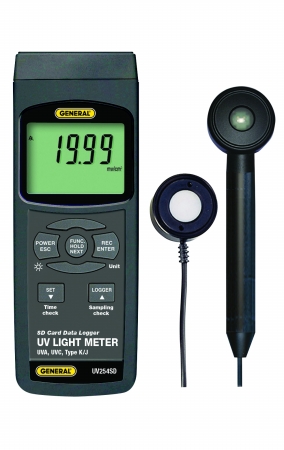 General Tools & Instruments Uv254sd Uva Uvc Light Meter With Excel-formatted Data Logging Sd Card