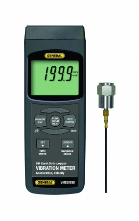 Vm8205sd Vibration Meter With Excel-formatted Data Logging Sd Card