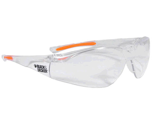 Bd250-1c Black Decker Full Wraparound Clear Lens Safety Glass - Pack Of 2