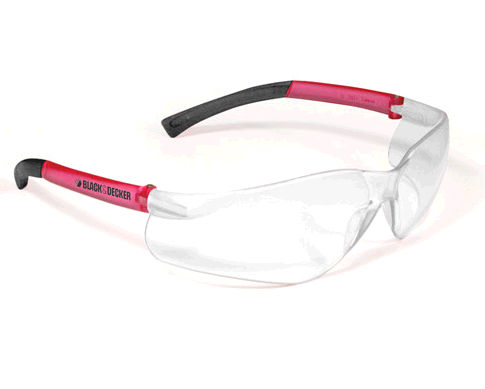 Bd260-pc Black And Decker Women - Youth Lightwieght Pink Temples Frameless Clear Lens Safety Glass - Pack Of 2