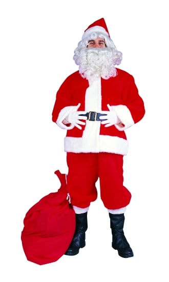 82501 X - Large Santa Claus Suit Polyester Costume