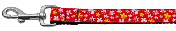 125-005 1004rd Butterfly Nylon Ribbon Collar Red 1 Wide 4ft Lsh