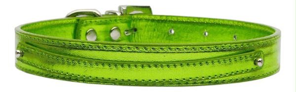 10-02 Lglgm .38 In. - 10mm Metallic Two Tier Collar Lime Green Large