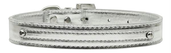 10-02 Lgsvm .38 In. - 10mm Metallic Two Tier Collar Silver Large