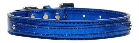 10-02 Smblm .38 In. - 10mm Metallic Two Tier Collar Blue Small