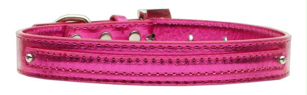10-02 Smpkm .38 In. - 10mm Metallic Two Tier Collar Pink Small