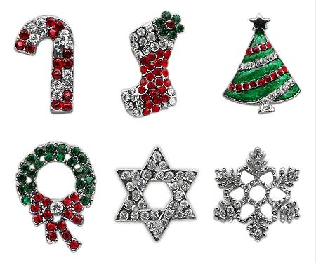10-27 38wrh Holiday 10mm Slider Charms Wreath .