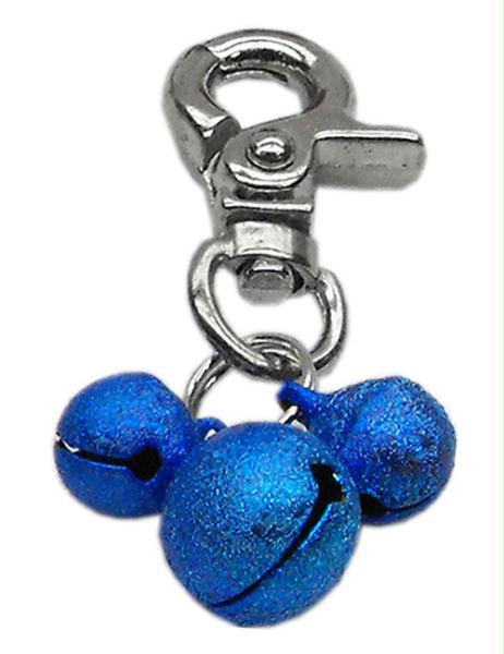 Lobster Claw Bell Charm Blue .