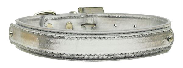 18-02 Lgsvm .75 In. - 18mm Metallic Two-tier Collar Silver Large