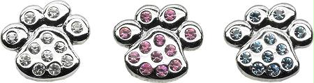 75 In. Slider Paw Charm Pink .75 In. - 18mm