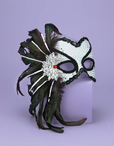 Venetian Couple Mask Wt/bk