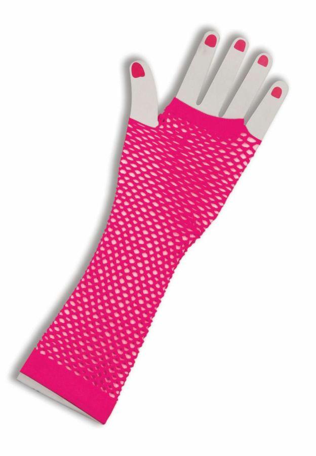 Fm63023 Gloves Fingerless Long Pink