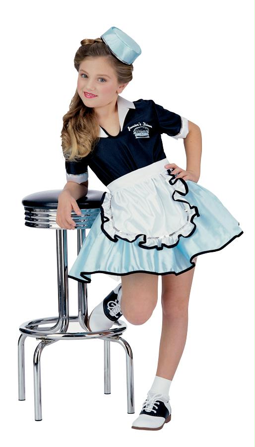 Ru38720sm Car Hop Girl Child Costume Sm