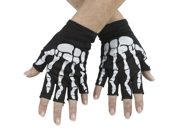 Fw90040wp Bone Fingerless Gloves Bk/pk