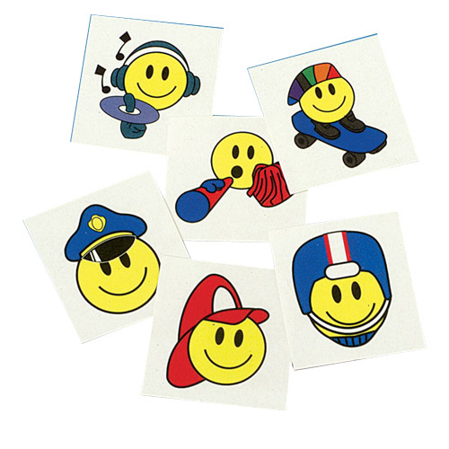 245 Smile Tattoos - Pack Of 144