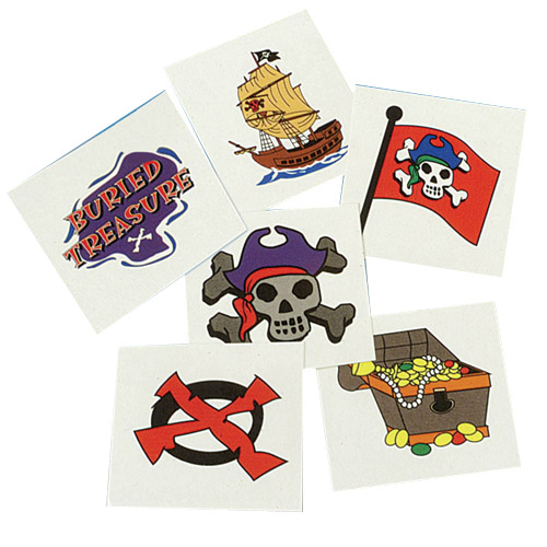 259 Pirate Tattoos - Pack Of 144