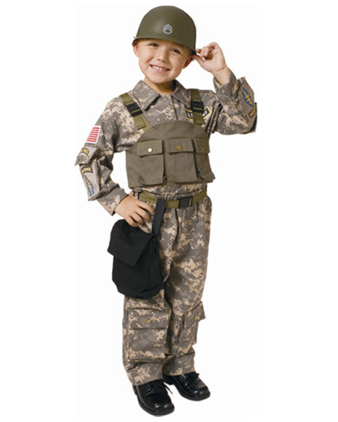 Dress Up America Toy Du544-s Small Boys Special Forces Costume - Navy