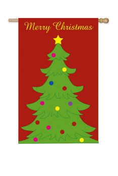 Evergreen Enterprises 15FB022 Regular Fiber Optic Flag  Christmas Tree