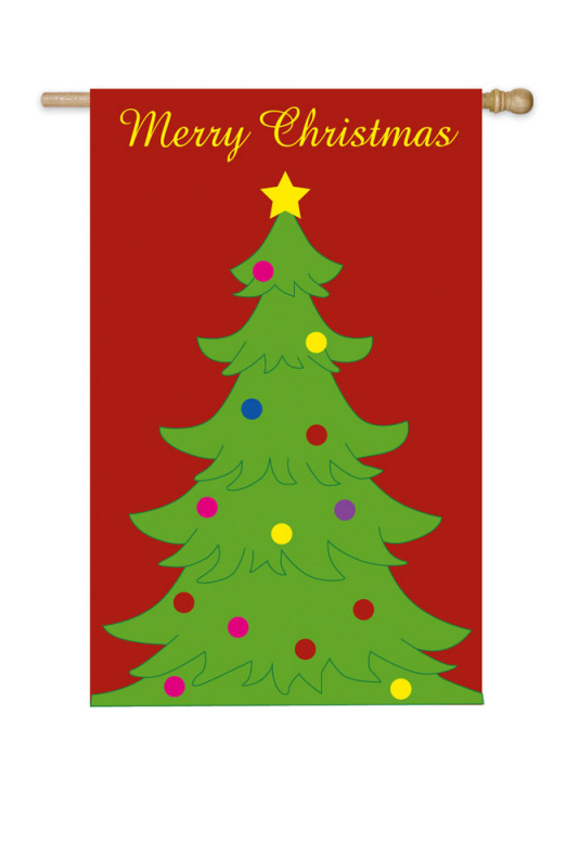 Evergreen Enterprises 16FB022 Christmas Tree Fiber Optic Garden Flag