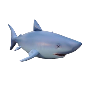 84in.l X 31in.h Lifelike Inflatable Shark