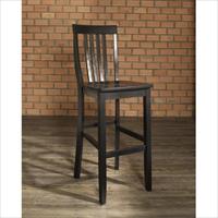 Crosley Furniture Cf500330-bk School House Bar Stool In Black Finish With 30 Inch Seat Height.