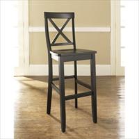 Crosley Furniture Cf500430-bk X-back Bar Stool In Black Finish With 30 Inch Seat Height.
