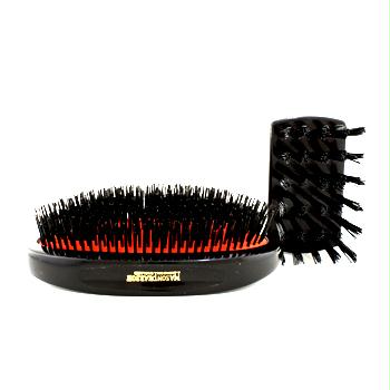 13260037509 Boar Bristle - Large Extra Military Pure Bistle Large Size Hair Bush -dark Ruby - 1pc