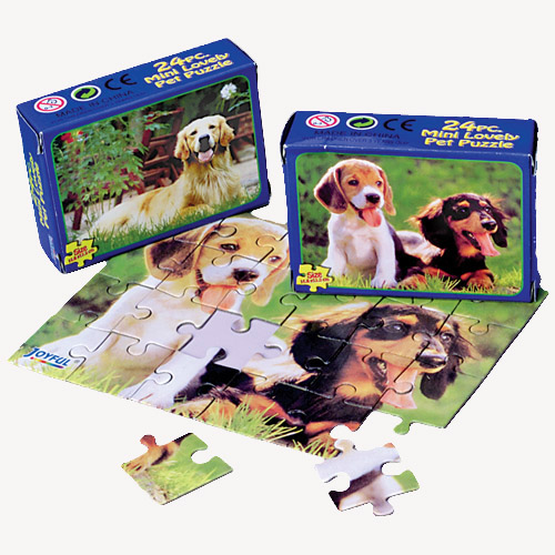 1599 Mini Dog Puzzles - Pack Of 12