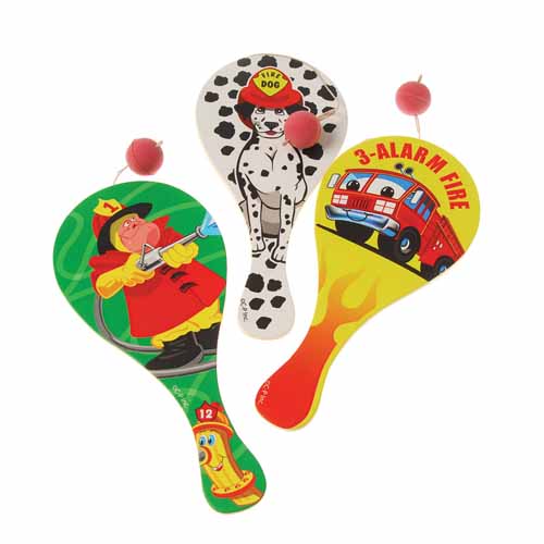 4134 Firefighter Paddle Balls - Pack Of 12