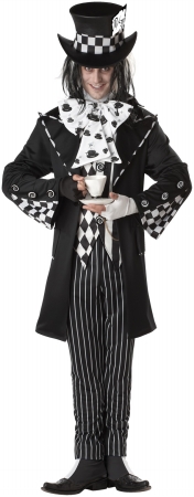 California Costumes 194495 Dark Mad Hatter Adult Costume - Black - X-large