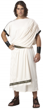 California Costumes 198777 Deluxe Classic Toga - Male - Adult Costume - White - Standard One-size