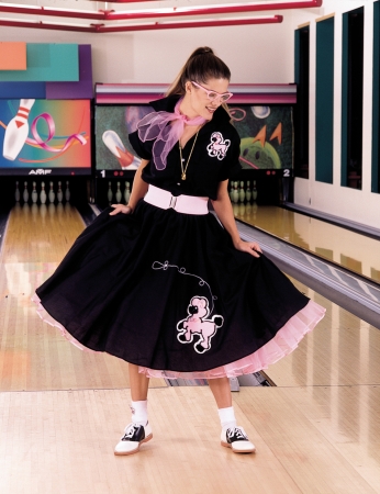 135359 Complete Poodle Skirt Outfit - Black & Pink - Adult Plus Costume - Pink - Size Xl-1x