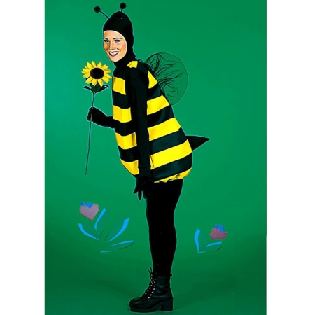 113976 Complete Bumble Bee Adult Costume - Black - Standard One-size