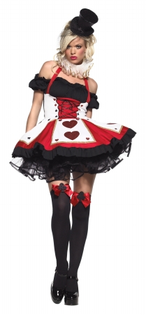 151670 Dark Heart Queen Adult Costume - Black - Small-medium