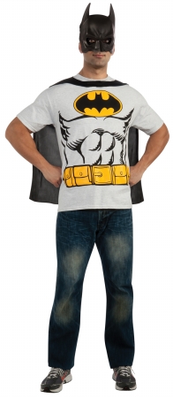 Rubies 212041 Batman T-shirt Adult Costume Kit - Large
