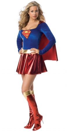 Rubies Costumes 138624 Supergirl Deluxe Adult Costume - Red - Medium