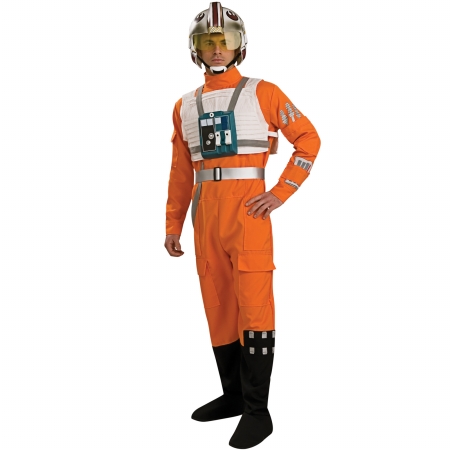 Rubies Costumes 180083 Star Wars Clone Wars X-wing Fighter Pilot Adult - Orange - Standard