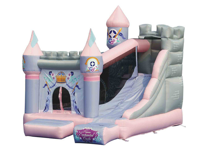 Kwss-pr-205 Princess Enchanted Castle  With Slide Bounce House