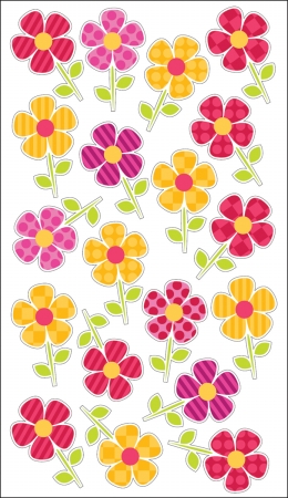 Sticko E5200074 Sticko Classic Stickers-Fun Flower Repeats Sticko E5200074 Sticko Classic Stickers-Fun Flower Repeats
