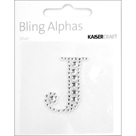 Kaisercraft RS810 Bling Alphas Self-Adhesive Rhinestone Letter 1.375 in.-Silver Crystal J Kaisercraft RS810 Bling Alphas Self-Adhesive Rhinestone Letter 1.375 in.-Silver Crystal J