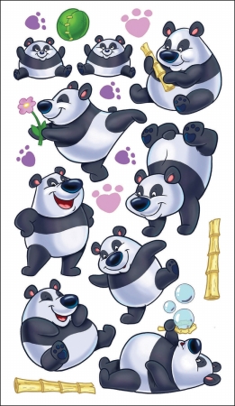 Sticko E5200396 Sticko Classic Stickers-Rolly Polly Panda Sticko E5200396 Sticko Classic Stickers-Rolly Polly Panda