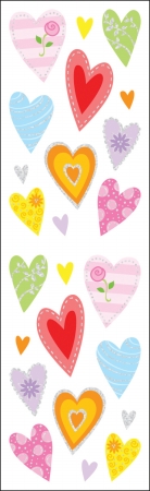 Mrs Grossman MG199-21603 Mrs. Grossmans Stickers-Delightful Hearts Mrs Grossman MG199-21603 Mrs. Grossmans Stickers-Delightful Hearts