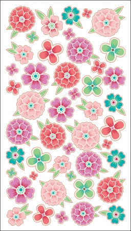 Sticko E5200947 Sticko Classic Stickers-Flower Tropics Sticko E5200947 Sticko Classic Stickers-Flower Tropics